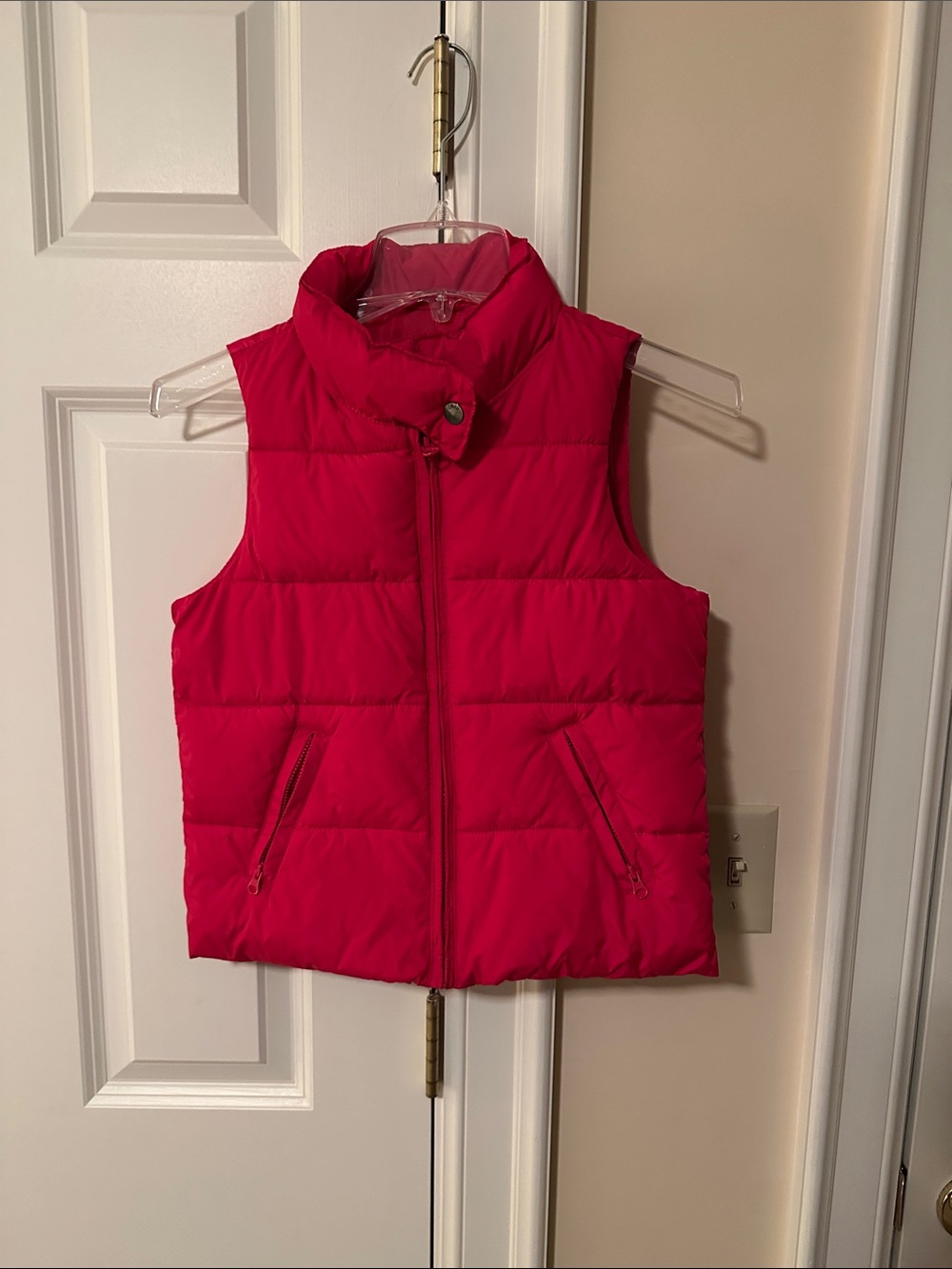 GAP Bright Pink Quilted Puffer Vest